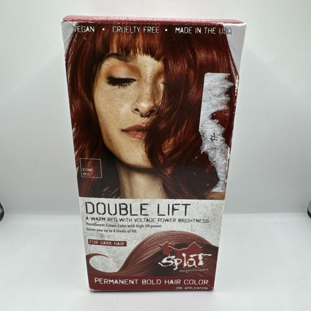 Splat Double Lift Permanent Hair Color Iconic Red For Dark Hair Bold